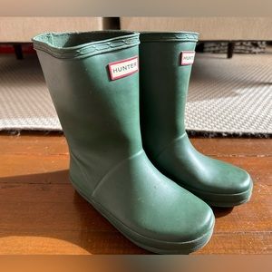 Hunter Little Kids Rain Boots US 12 / 13 Green